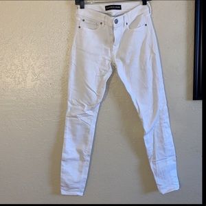 Express Mid Rise Legging White Jeans Size 2R